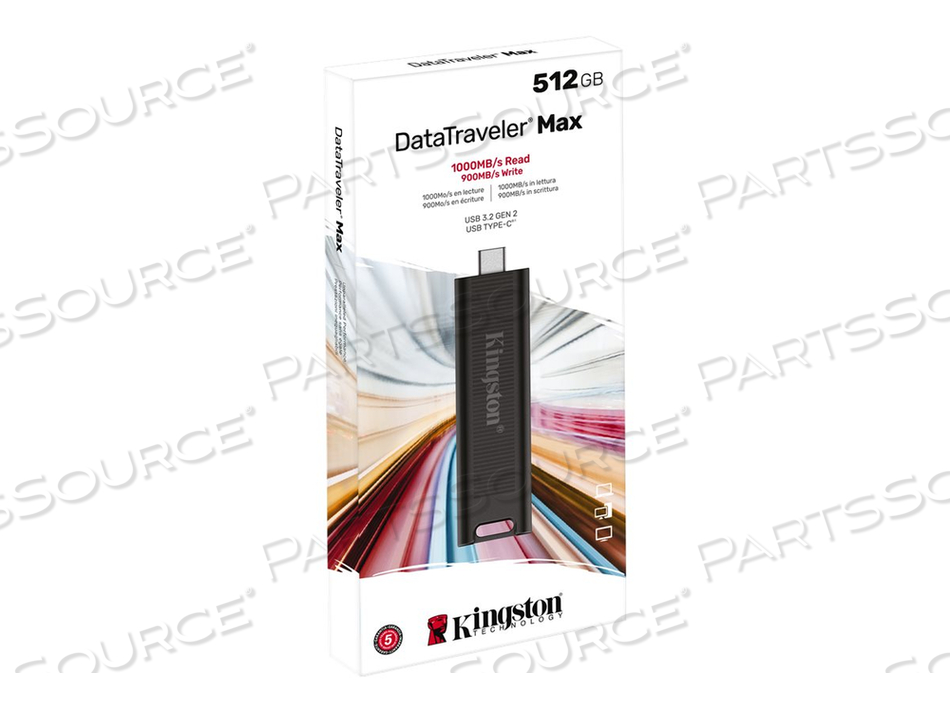 DATATRAVELER MAX, USB FLASH DRIVE, 512 GB, USB-C 3.2 GEN 2 by Kingston Technology