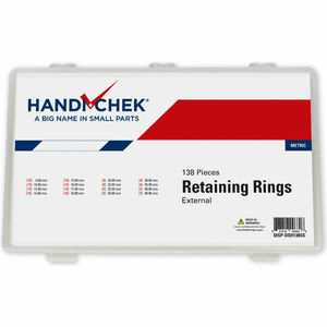 SNAP RING EXTERNAL ASSORTMENT STAINLESS STEEL PLAIN METRIC 138 PIECE by Flint Hills Trading