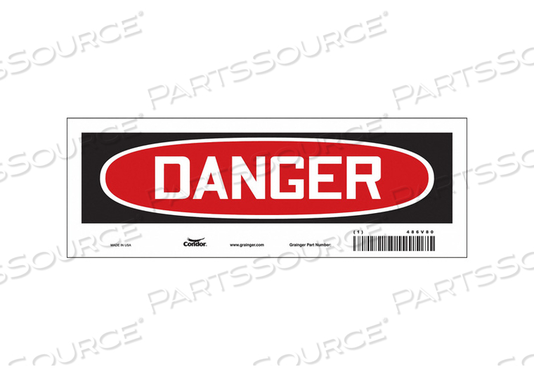 SAFETY SIGN 10 W 3-1/2 H 0.004 THICK 