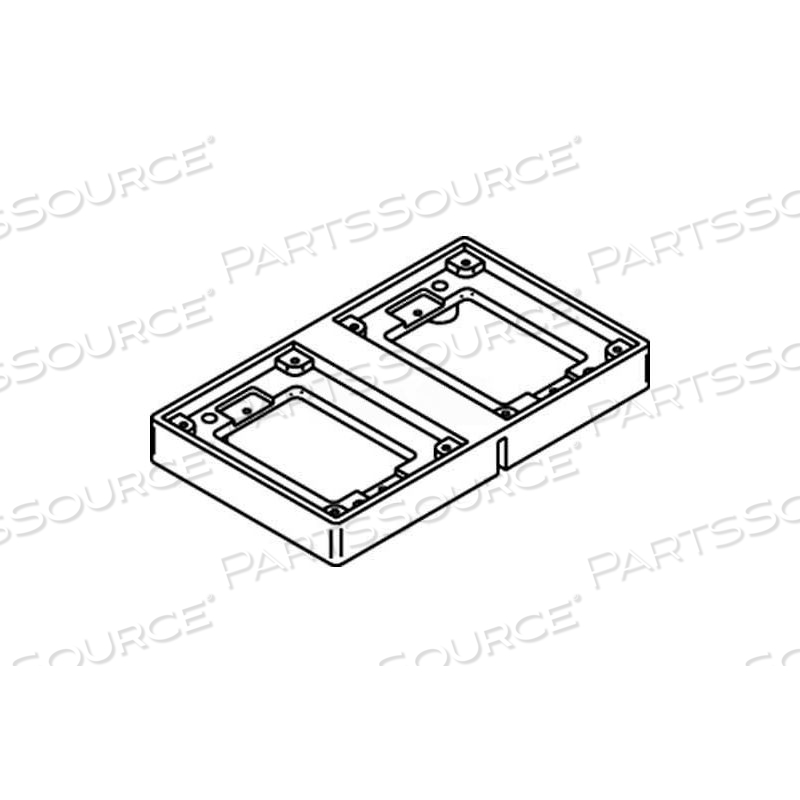 827T FLOOR BOX 2-GANG TILE FLANGE, BRASS by Wiremold