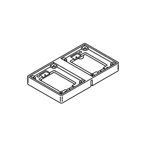 827T FLOOR BOX 2-GANG TILE FLANGE, BRASS by Wiremold