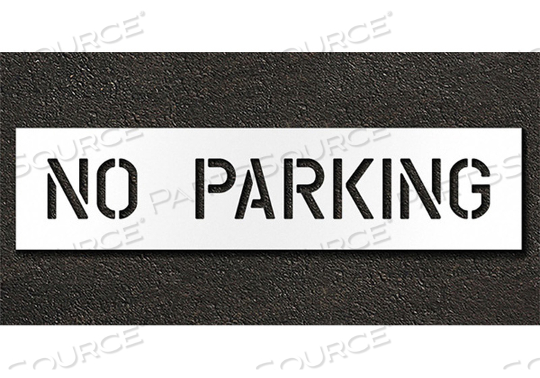 PAVEMENT STENCIL NO PARKING 6 IN by RAE Products & Chemicals Corp. PAVEMENT STENCIL NO PARKING 6 IN by RAE Products & Chemicals Corp.