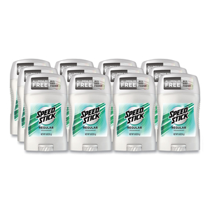 DEODORANT, REGULAR SCENT, 1.8 OZ, WHITE, 12/CARTON by Speed Stick