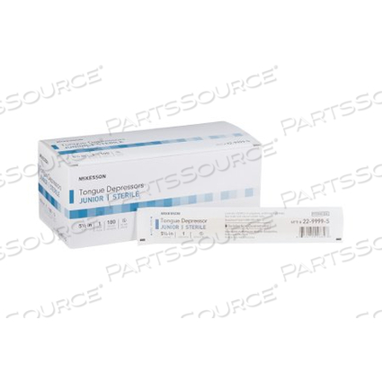 STERILE TONGUE DEPRESSOR, JUNIOR (100 PER BOX) by McKesson