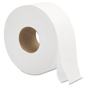 JUMBO ROLL BATH TISSUE, SEPTIC SAFE, 2-PLY, WHITE, 3.3" X 700 FT, 12/CARTON by General Supply