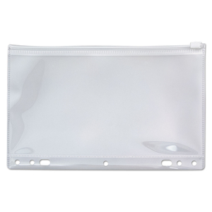 ZIP-ALL RING BINDER POCKET, 6 X 9.5, CLEAR by Angler's