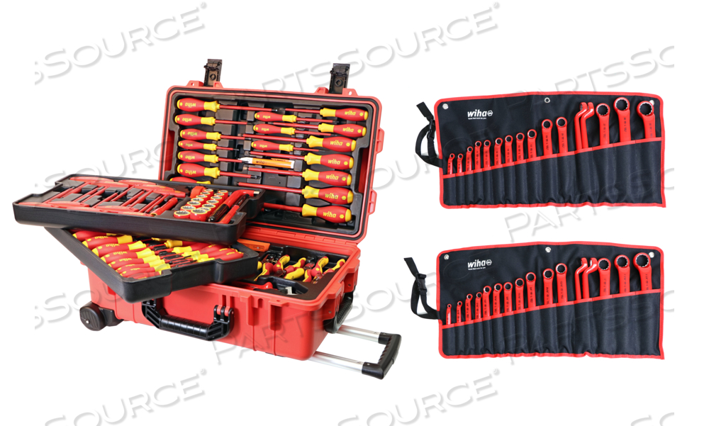 112 PIECE MASTER ELECTRICIAN"S INSULATED TOOLS SET IN ROLLING HARD CASE by Wiha Tools