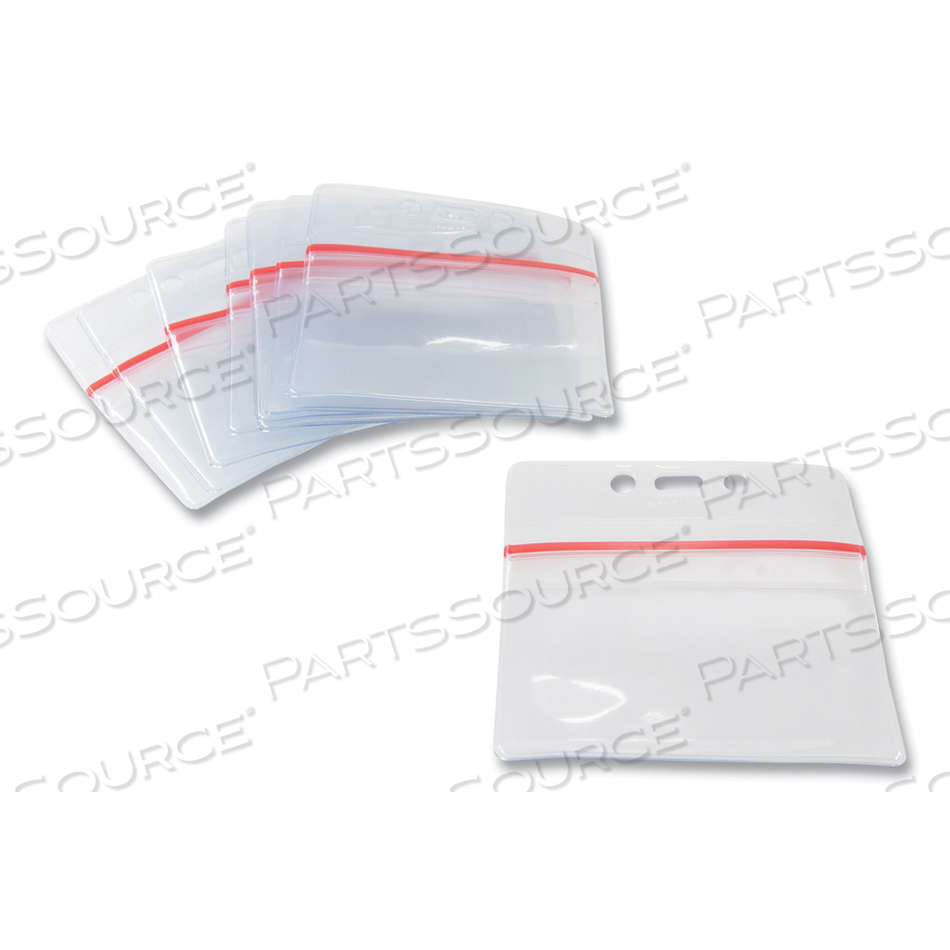 SEALABLE CARDHOLDER, HORIZONTAL, 3.75 X 2.62, CLEAR, 50/PACK by Sicurix SEALABLE CARDHOLDER, HORIZONTAL, 3.75 X 2.62, CLEAR, 50/PACK by Sicurix