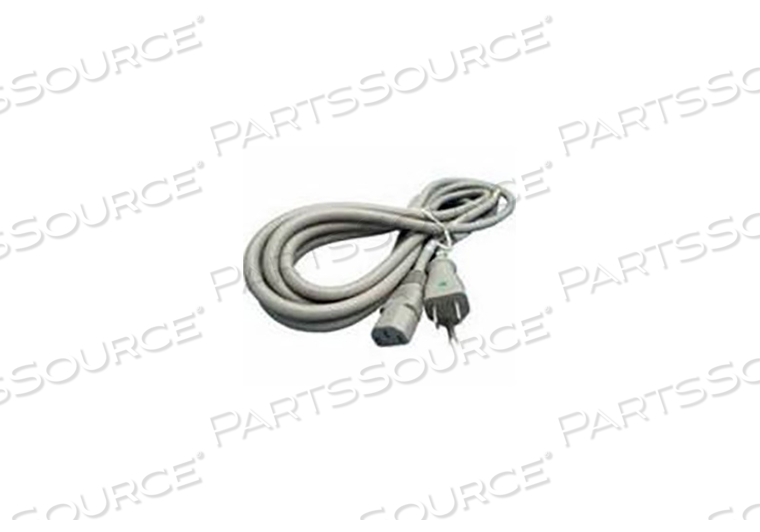 10FT L 0.34IN DIA GRAY JACKET HOSPITAL GRADE POWER CORD 