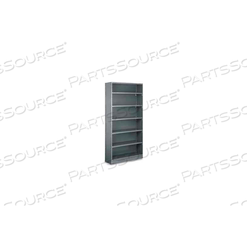 KLIP-IT CLOSED STARTER, CSK85-2448-8, 48"W X 24"D X 85"H, 8 SHELVES, 20 GA, DARK GRAY by Tri-Boro Shelving