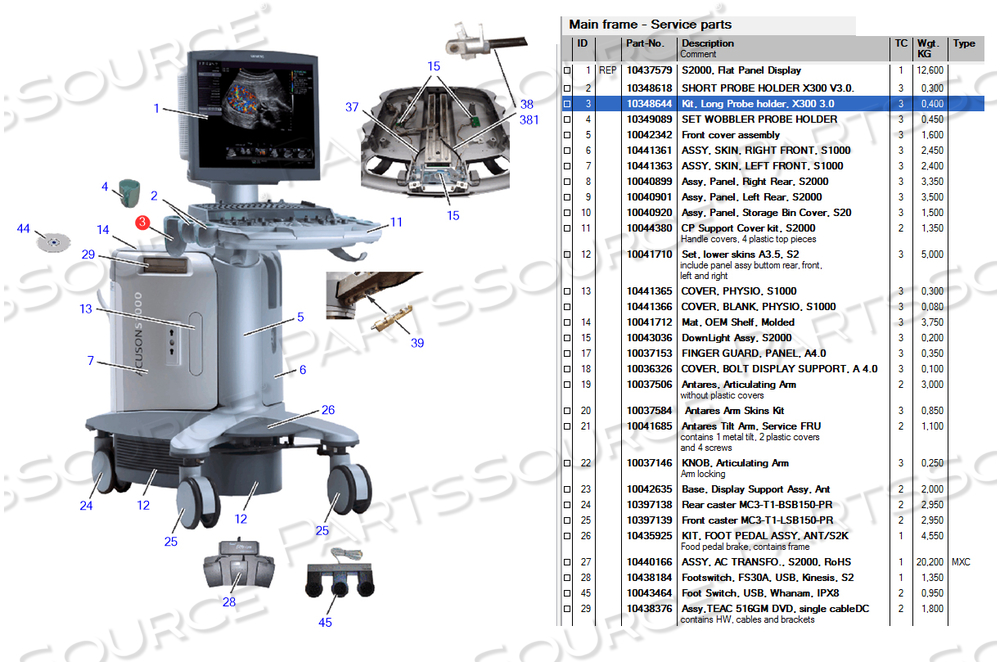 PROBE HOLDER KIT, X300 