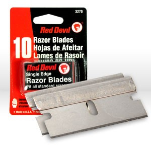 3270 RED DEVIL UTILILITY KNIFE BLADES,SINGLE EDGE RAZOR,CARDED,10 BLADES by Red Devil