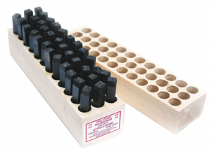 HAND STAMP 1/2 CHAR H 0 TO 8/A TO Z CHAR by Young Bros. Stamp Works, Inc.