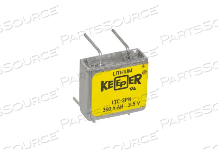 BATTERY, LITHIUM, 3.5V, 350 MAH by R&D Batteries, Inc. BATTERY, LITHIUM, 3.5V, 350 MAH by R&D Batteries, Inc.