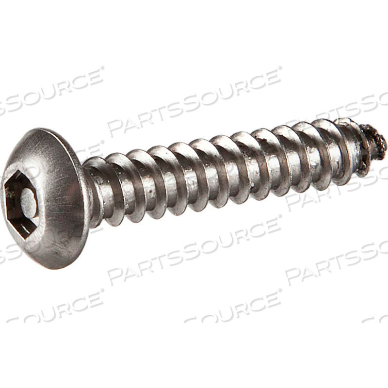 #8AB X 1" SECURITY SHEET METAL SCREW - BUTTON SOCKET HEAD - 18-8 STAINLESS STEEL - PKG OF 100 by Tamperproof Screw Company, Inc.