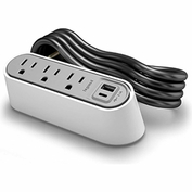 DESKTOP POWER & CHARGING CENTER W/ MOUNTING KIT, 3-TR OUTLETS, 1-USB-A, 1- USB-C by Wiremold
