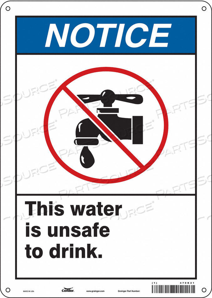 SAFETY SIGN 10 W X 14 H 0.055 THICK 