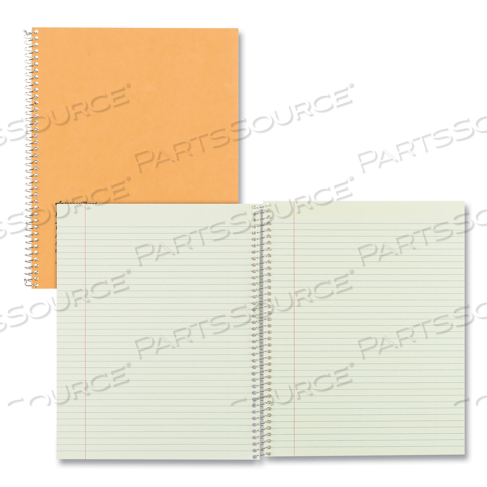 SINGLE-SUBJECT WIREBOUND NOTEBOOKS, 1 SUBJECT, NARROW RULE, BROWN COVER, 10 X 8, 80 EYE-EASE GREEN SHEETS by National SINGLE-SUBJECT WIREBOUND NOTEBOOKS, 1 SUBJECT, NARROW RULE, BROWN COVER, 10 X 8, 80 EYE-EASE GREEN SHEETS by National