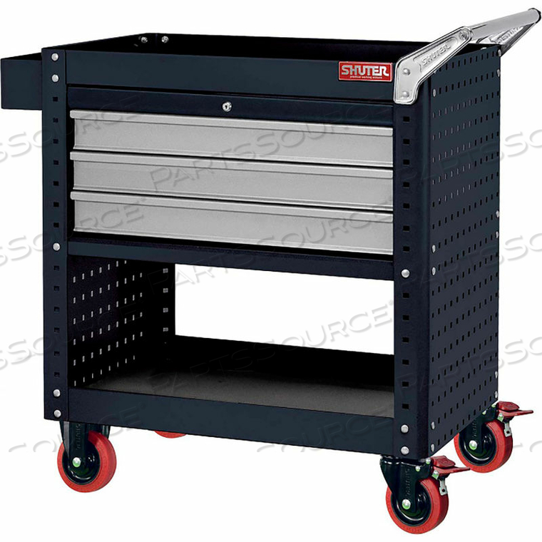 SHUTER CT-H3 STEEL ADJUSTABLE SHELF UTILITY CART 35" X 20" 800 LB CAPACITY by LDS Industries LLC SHUTER CT-H3 STEEL ADJUSTABLE SHELF UTILITY CART 35" X 20" 800 LB CAPACITY by LDS Industries LLC