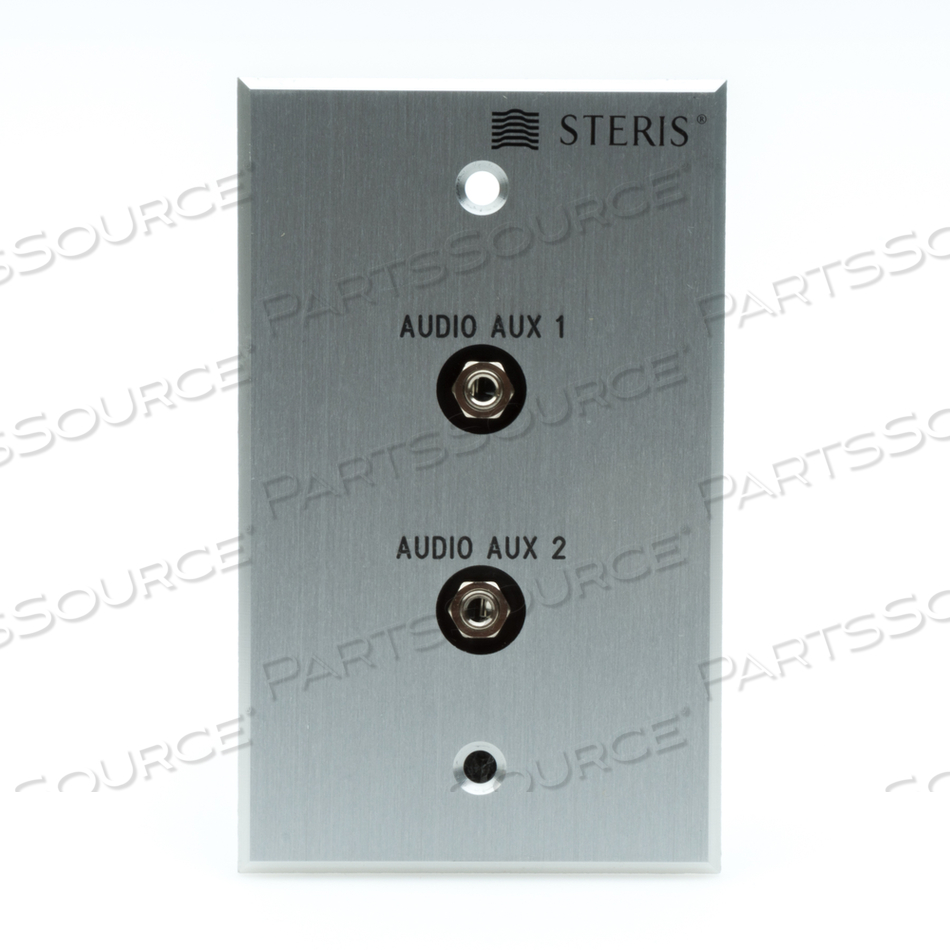 WALL PLATE, SINGLE GANG, STERIS AUDIO INPUT - AUX 1, AUX 2 by STERIS Corporation