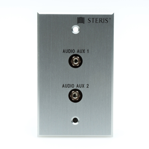 WALL PLATE, SINGLE GANG, STERIS AUDIO INPUT - AUX 1, AUX 2 by STERIS Corporation WALL PLATE, SINGLE GANG, STERIS AUDIO INPUT - AUX 1, AUX 2 by STERIS Corporation