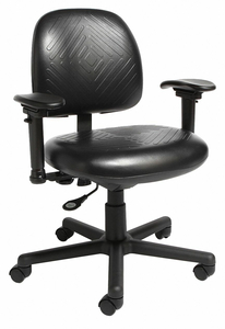 TASK CHAIR POLY BLACK 16 TO 22 SEAT HT by Cramer