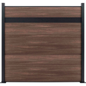 ESTATE 6'W X 6'H KING CEDAR ALUMINUM/COMPOSITE HORIZONTAL FENCE - STARTER SECTION-SURFACE MOUNT by Jewett Cameron Companies