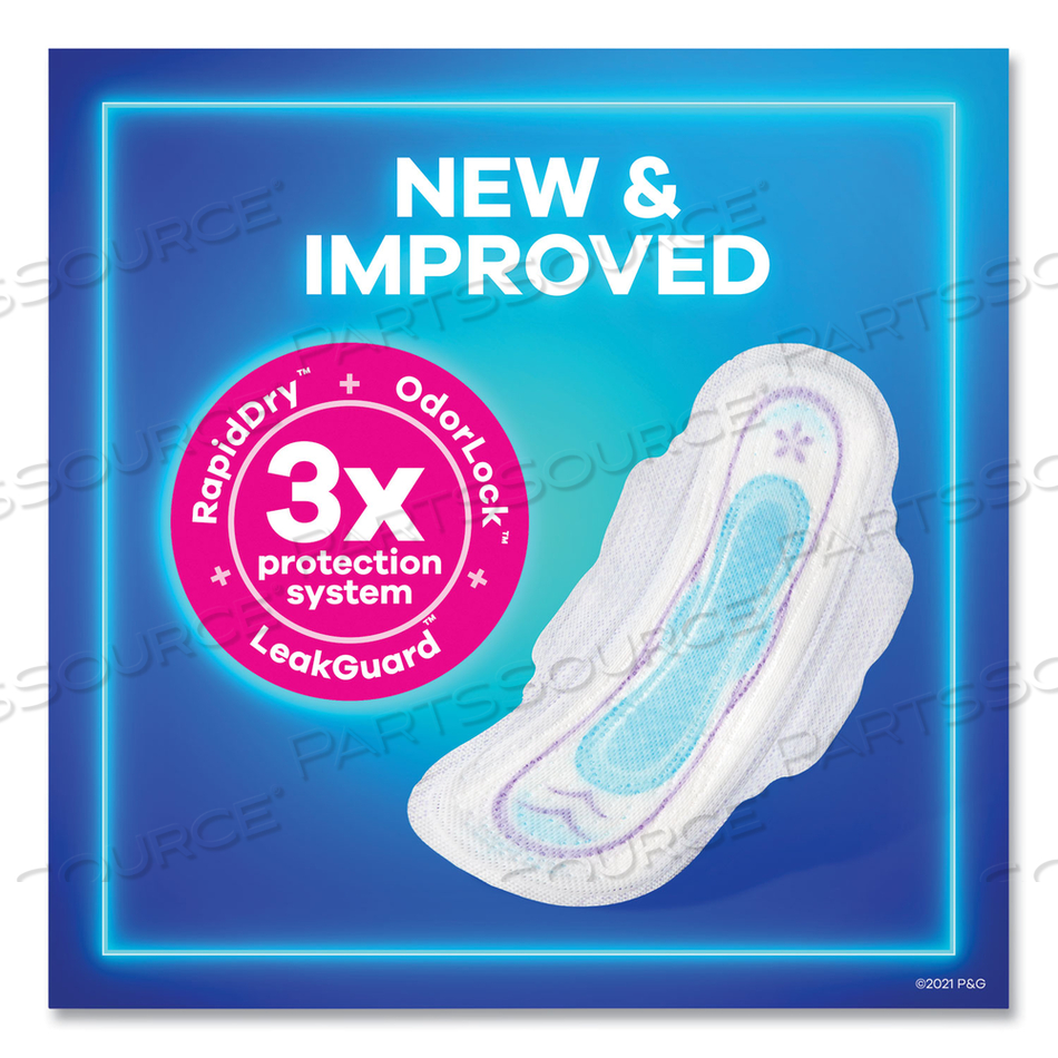 ULTRA THIN PADS WITH WINGS, SIZE 2, LONG, SUPER ABSORBENT by Always