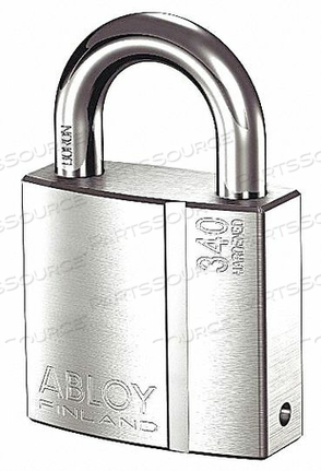 KEYED PADLOCK 1 3/32 IN RECTANGLE SILVER by Abloy