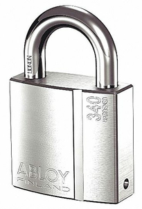 KEYED PADLOCK 1 3/32 IN RECTANGLE SILVER by Abloy