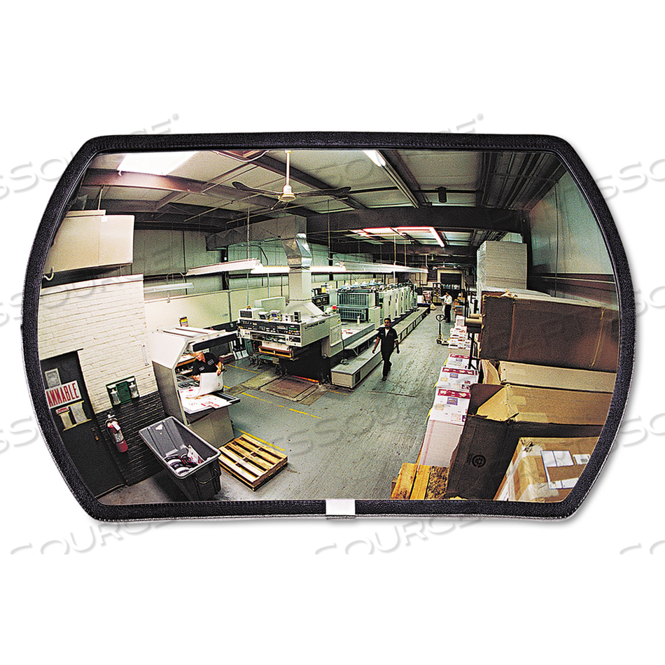 160 DEGREE CONVEX SECURITY MIRROR, ROUND RECTANGULAR, 18"W X 12"H by See All Industries
