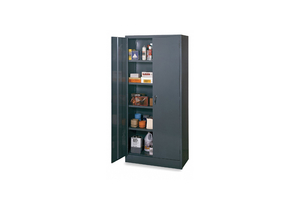 STORAGE CABINET, 36 IN X 24 IN X 78 IN, SWING HANDLE & KEYED, 22 GA PANEL THICK by Edsal