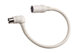 12" 8 PIN DIN RIGHT ANGLE STATION SAVER - WHITE by Crest Healthcare