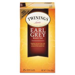 TEA BAGS, EARL GREY, 1.76 OZ, 25/BOX by TWININGS