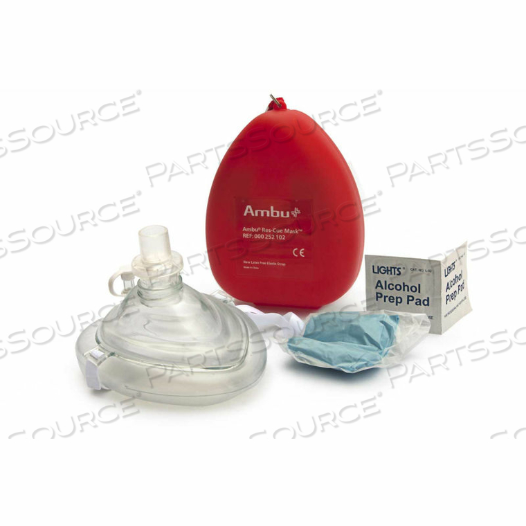 AMBU CPR MASK WITH 02 INLET by Kemp USA