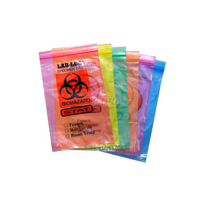 RECLOSABLE 2-WALL SPECIMEN TRANSFER BAG (BIOHAZARD), 12" X 15", BLUE TINT, PKG QTY 1000 by Elkay Plastics