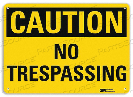 SAFETY SIGN NO TRESPASSING 7IN.H by Lyle Signs Inc. SAFETY SIGN NO TRESPASSING 7IN.H by Lyle Signs Inc.