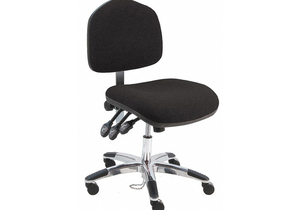 TASK CHAIR FABRIC BLACK 18-23 SEAT HT by Benchpro