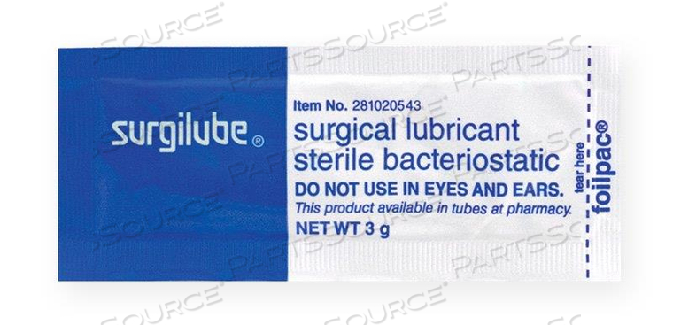 SURGILUBE® SURGICAL LUBRICANT 3G FOILPAC® - STERILE 