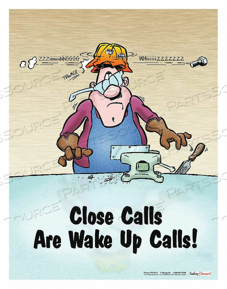SAFETY PSTR CLOSE CALLS WAKE UP CALLS EN by SafetyPoster