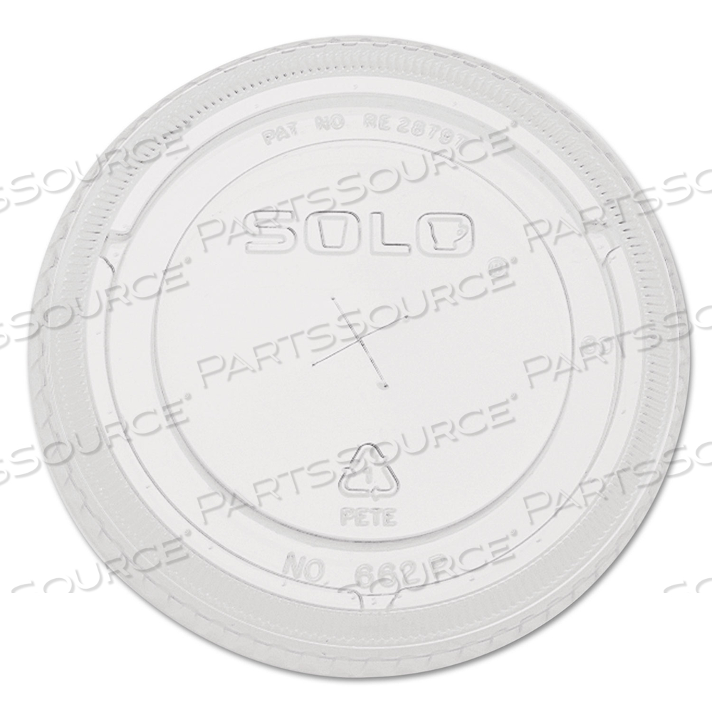 STRAW-SLOT COLD CUP LIDS, FITS 9 OZ TO 20 OZ CUPS, CLEAR by Solo