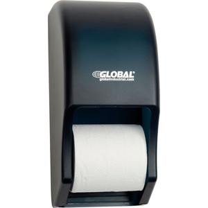 PLASTIC STANDARD DOUBLE TOILET TISSUE DISPENSER, TWO 5-1/4" ROLLS, GRAY by Palmer