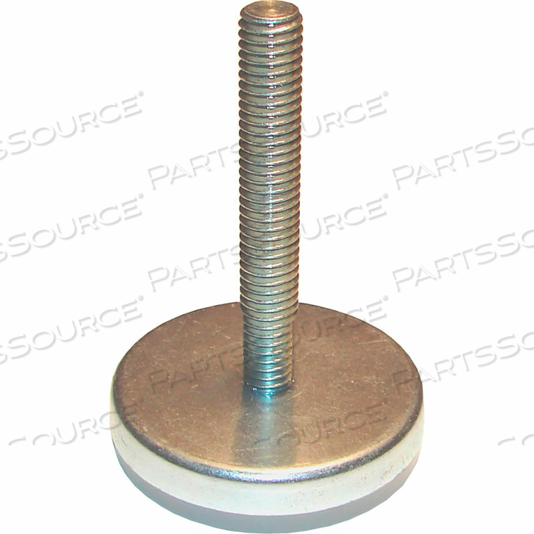 METRIC INDUSTRIAL GLIDE - STEEL BOLT, NYLON PAD - M10 X 51MM BOLT - 52MM DIA. - LIGHT DUTY 