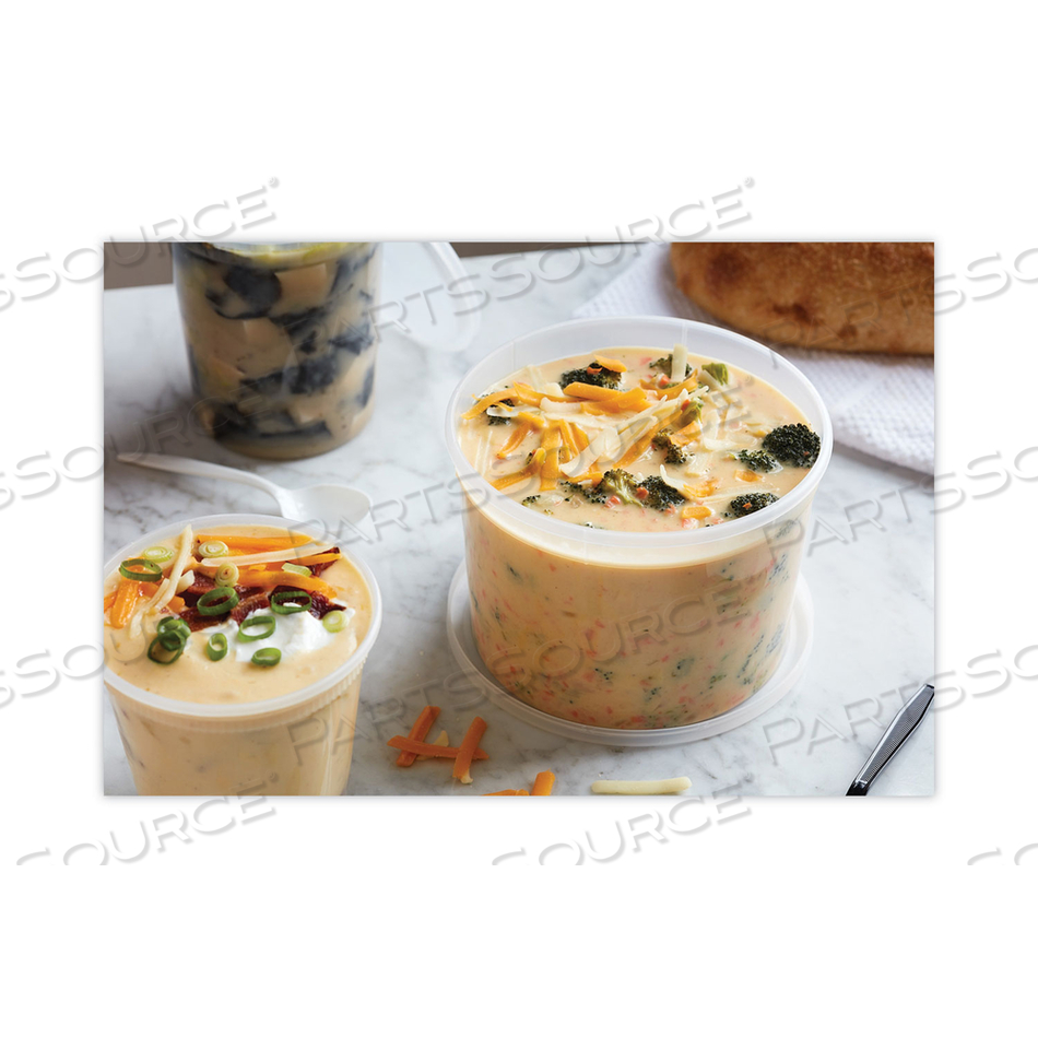 NEWSPRING DELITAINER MICROWAVABLE CONTAINER, 64 OZ, 4.5 X 4.5 X 6.35, NATURAL, PLASTIC by Pactiv