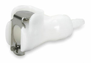 COUPLING BODY, NON-VALVED IN-LINE, WHITE, ACETAL, 120PSI OPERATING PRESSURE, -40 TO 180°F OPERATING TEMPERATURE, 1/4IN HOSE BARB CONNECTION  by Colder Products Company