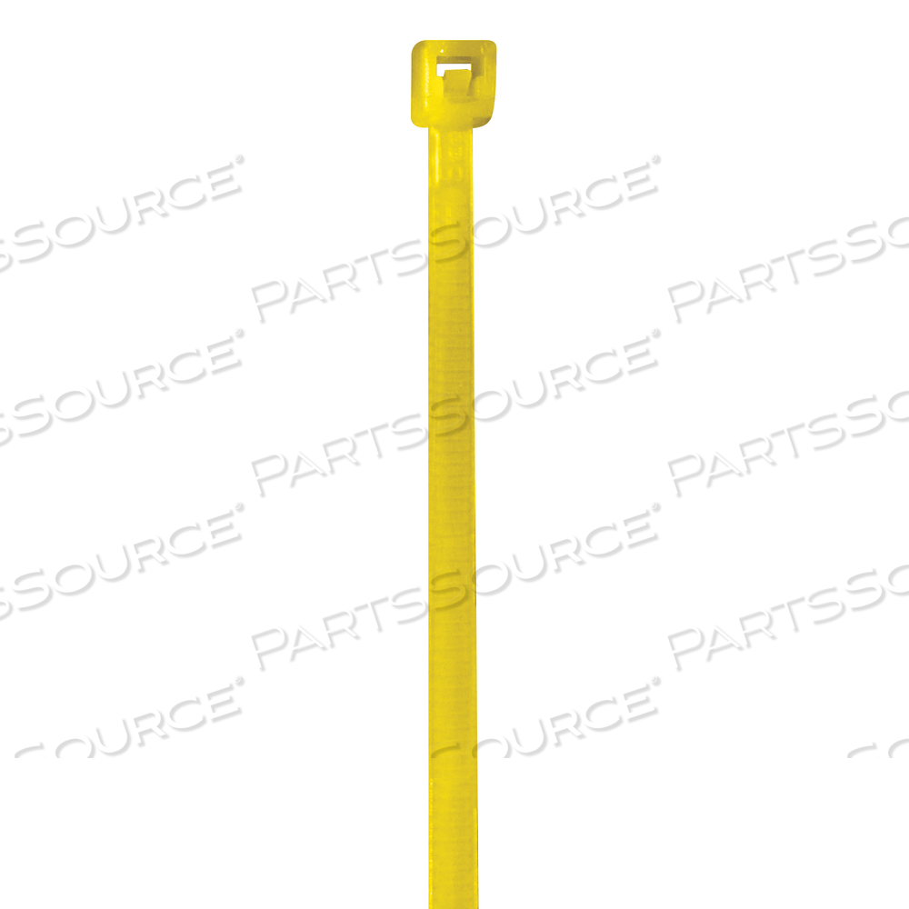 COLORED CABLE TIES, 18#, 4", YELLOW, 1000/CASE 