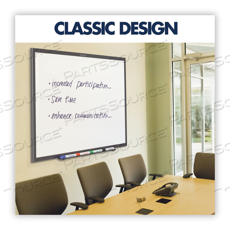 CLASSIC SERIES NANO-CLEAN DRY ERASE BOARD, 48 X 36, BLACK ALUMINUM FRAME by Quartet CLASSIC SERIES NANO-CLEAN DRY ERASE BOARD, 48 X 36, BLACK ALUMINUM FRAME by Quartet