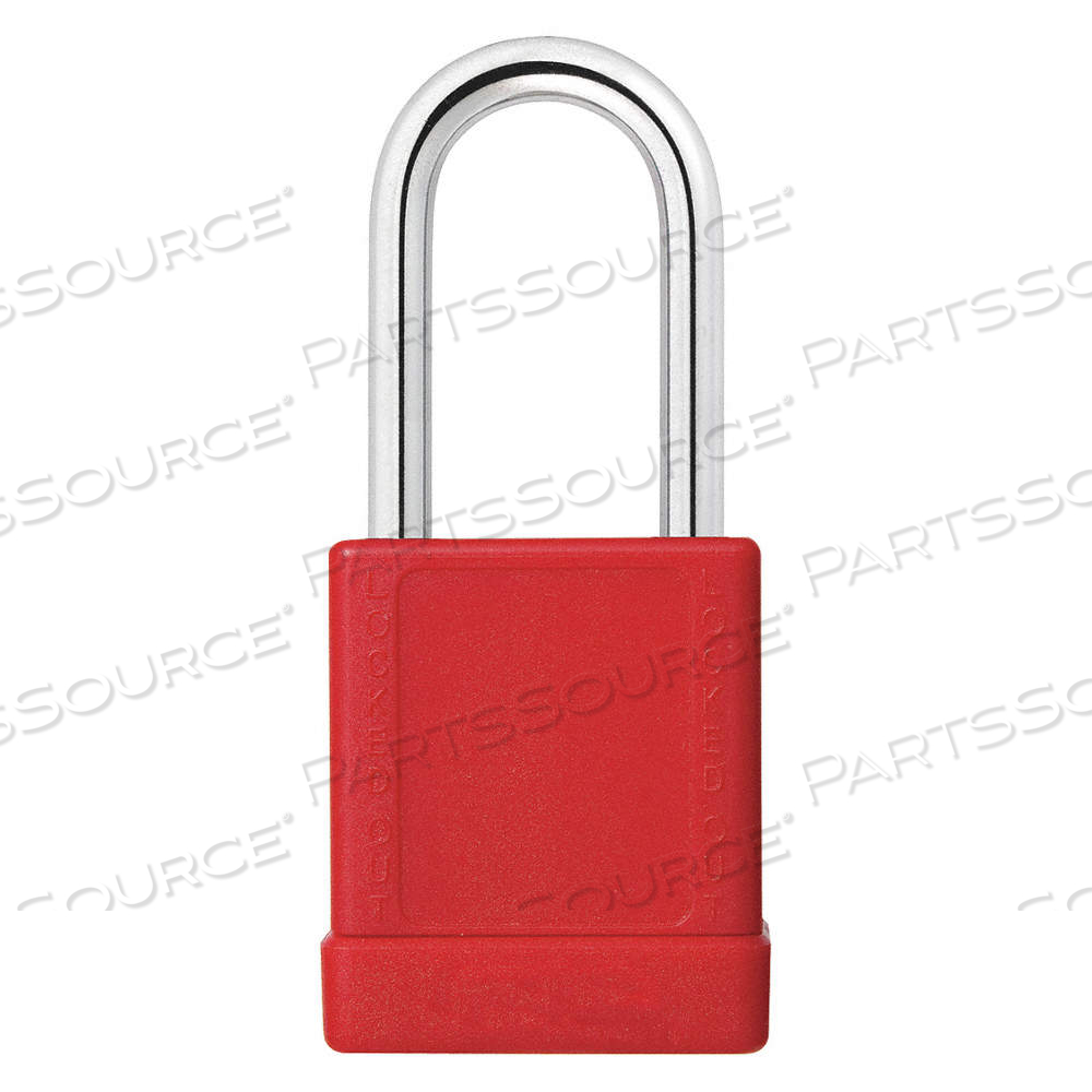 LOCKOUT PADLOCK, KEYED DIFFERENT, ALUMINUM, COMPACT BODY BODY SIZE, HARDENED STEEL by Approved Vendor