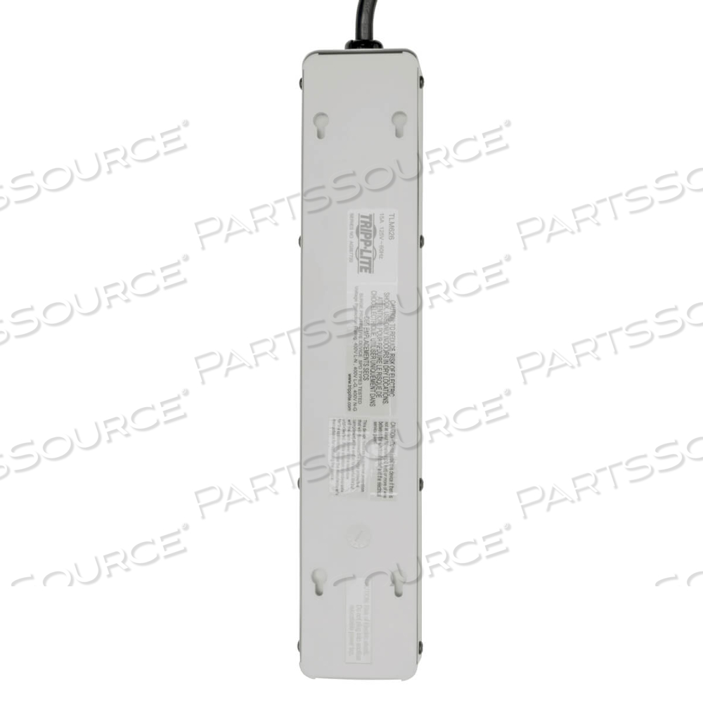 SURGE PROTECTOR STRIP 120V RIGHT ANGLE 6 OUTLET METAL 6FT CORD by Tripp Lite SURGE PROTECTOR STRIP 120V RIGHT ANGLE 6 OUTLET METAL 6FT CORD by Tripp Lite