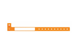 ID WRISTBAND ORANGE 1-1/4 IN W PK500 by Identiplus
